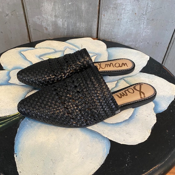 Sam Edelman Natalya Almond Toe Mule Black 8/9 - Picture 2 of 8
